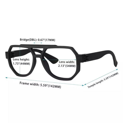 Reading Glasses Pilot Metalless Screwless Spec Women Men