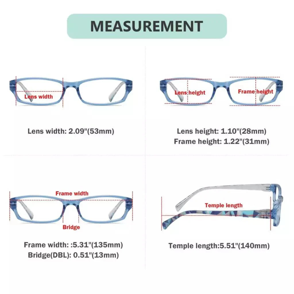 Reading Glasses Screwless Metalless Pattern Readers Women