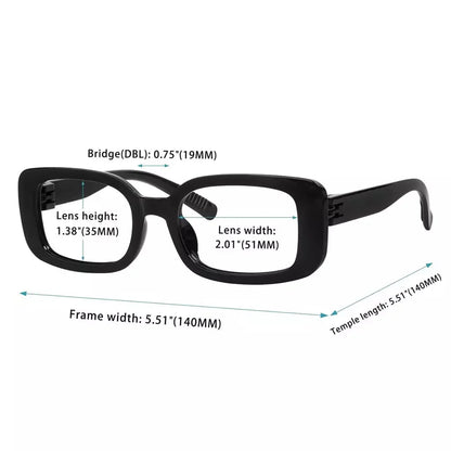Reading Glasses Rectangle Metalless Screwless Spec Women Men