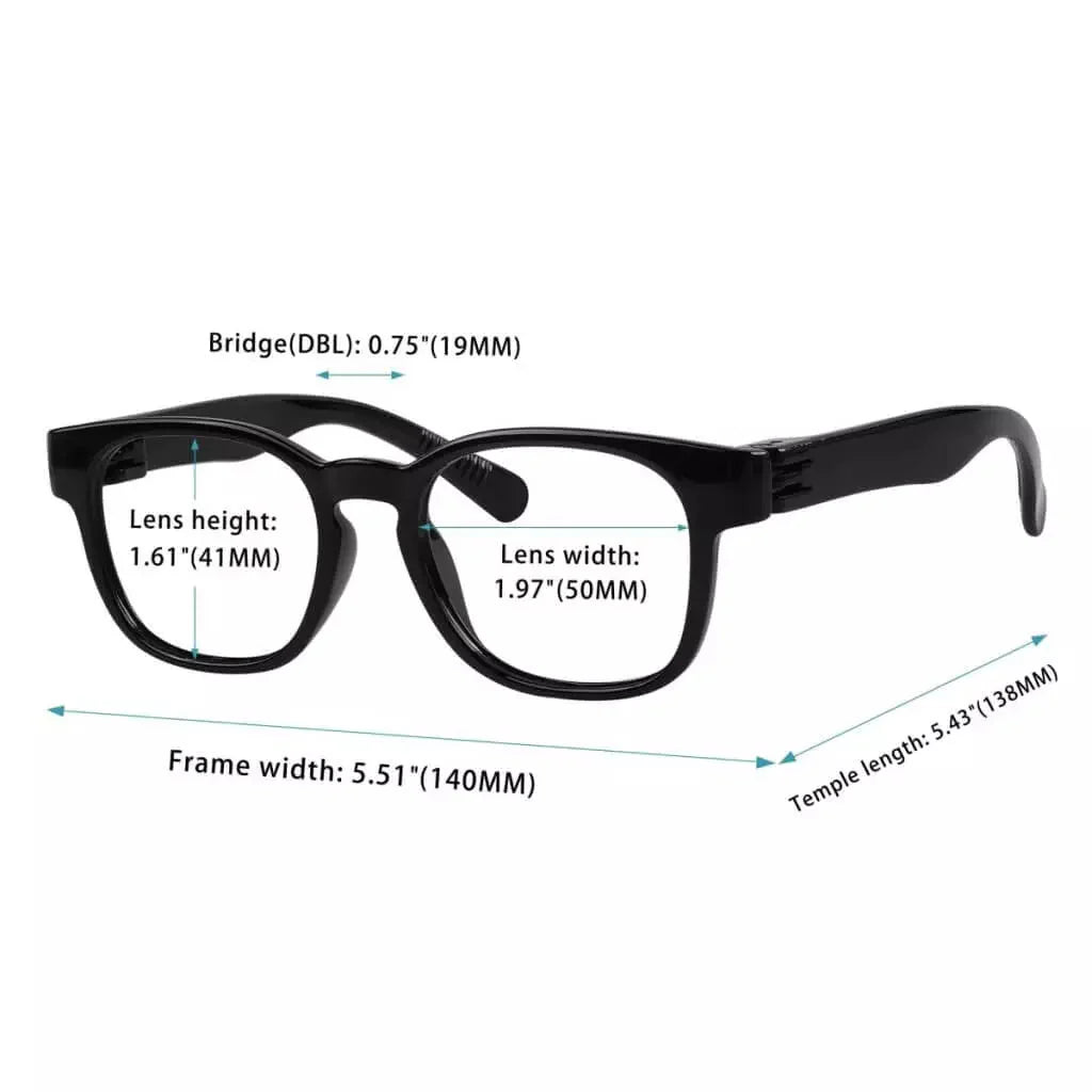 Reading Glasses Square Metalless Screwless Spec Women