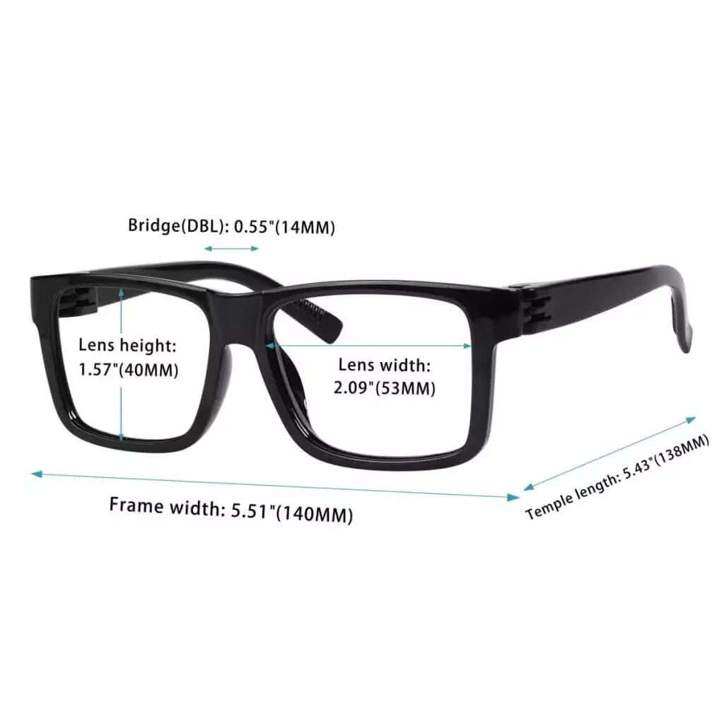 Reading Glasses Large Frame Metalless Screwless Spec Women Men