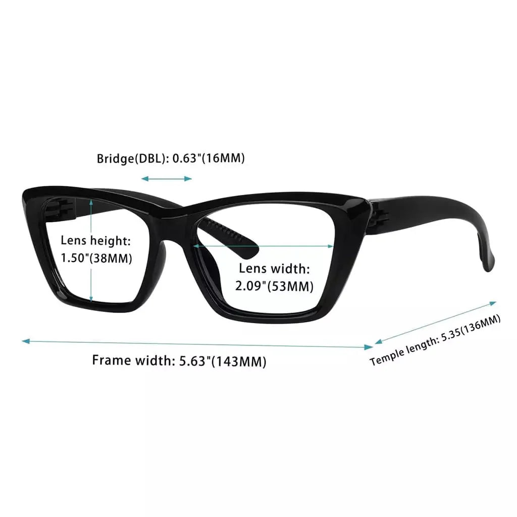 Reading Glasses Cat-eye Metalless Screwless Spec Women