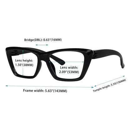 Reading Glasses Cat-eye Metalless Screwless Spec Women