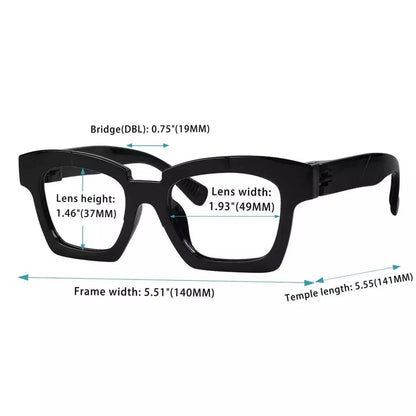 Reading Glasses Square Metalless Screwless Spec Women