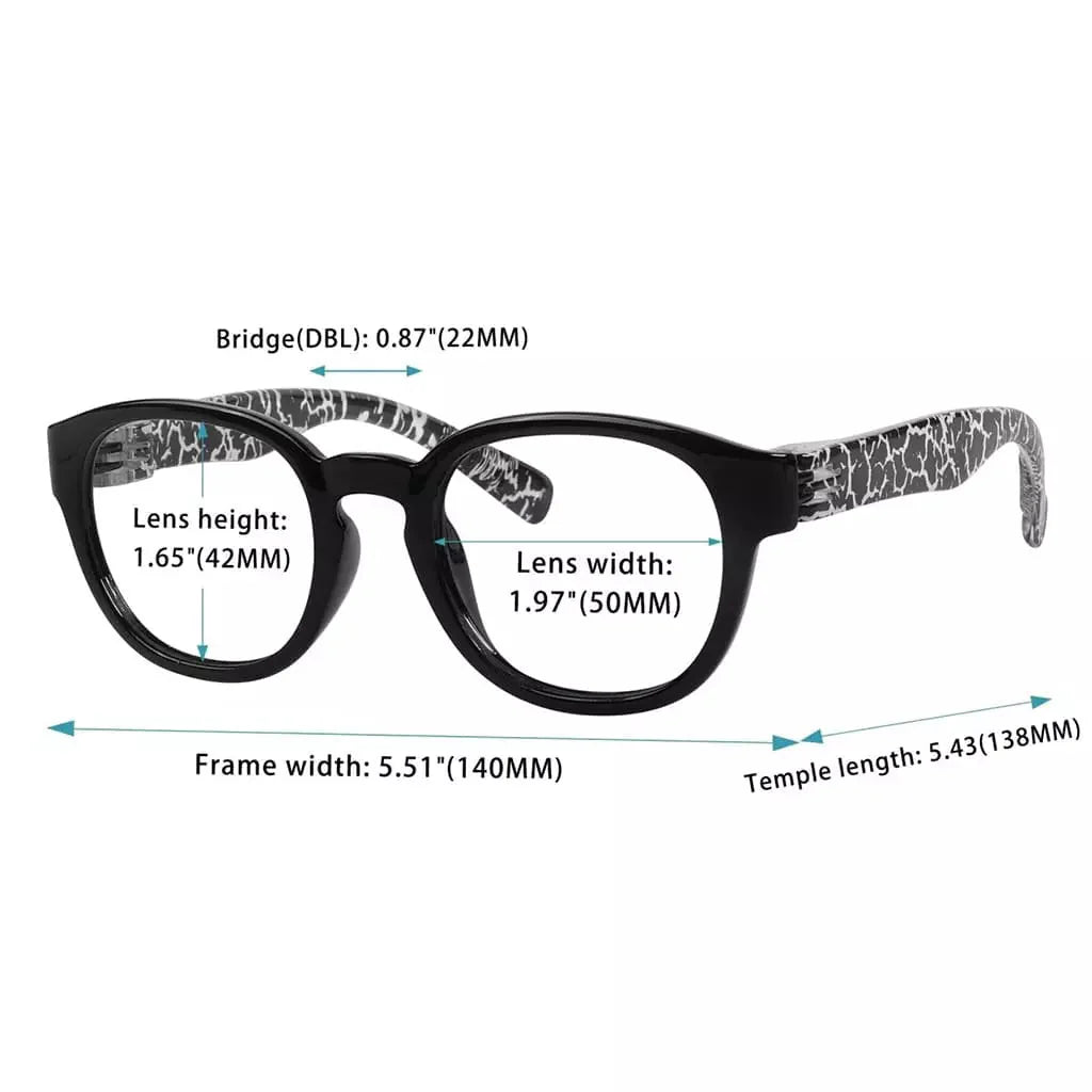 Reading Glasses Oval Metalless Screwless Spec Women