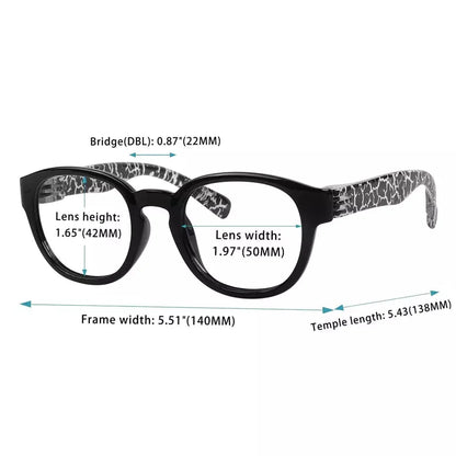 Reading Glasses Oval Metalless Screwless Spec Women