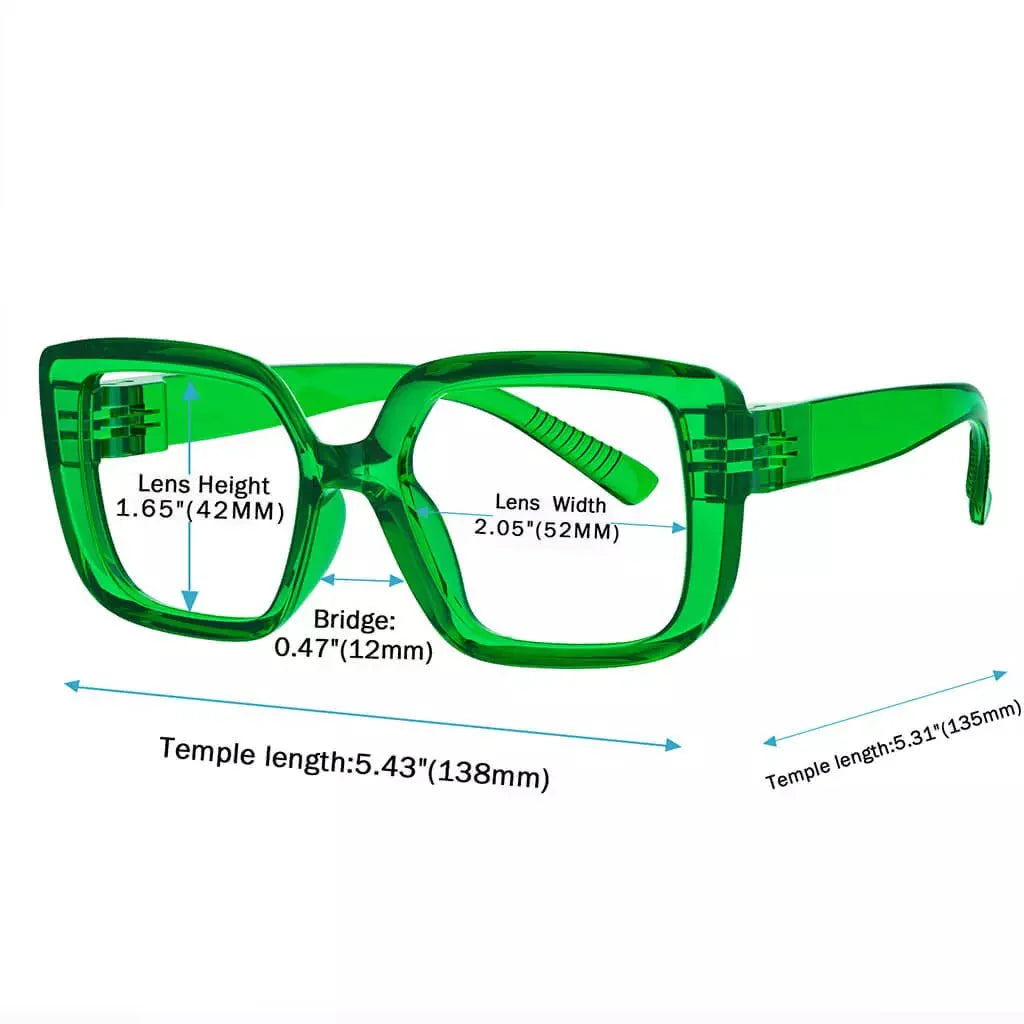 Reading Glasses Square Metalless Screwless Spec Women